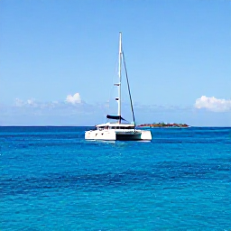 Caribbean Holidays, Barbados Multi-Centre, A Caribbean island-hopping journey with a Barbados catamaran cruise, clear blue water, snorkellers and a neighbouring tropical island in the distance