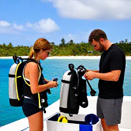 Caribbean Holidays, Barbados Scuba Diving, Relaxed divers rinsing scuba equipment at a friendly Barbados dive centre after a morning boat trip