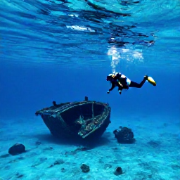 Caribbean Holidays, Barbados Scuba Diving, Scuba divers swimming above shallow shipwrecks in the clear blue water of Carlisle Bay, Barbados