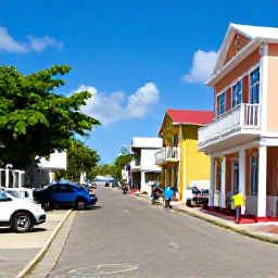 Caribbean Holidays, Barbados September, Colourful Barbados street scene in September, with local people, historic buildings and tropical sunshine
