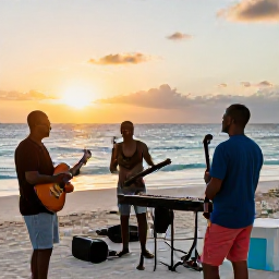 Caribbean Holidays, Barbados Solo Holidays, A friendly evening in Barbados with solo travellers enjoying live music, local food and a sunset by the sea