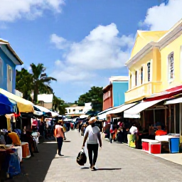 Caribbean Holidays, Barbados Solo Holidays, A solo traveller exploring colourful Bridgetown streets, historic buildings and a lively local market in Barbados