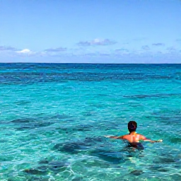 Caribbean Holidays, Barbados Solo Holidays, Solo traveller enjoying a calm December sea swim and snorkelling beside colourful fish in Barbados