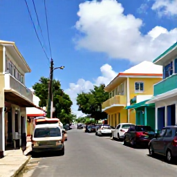 Caribbean Holidays, Barbados Solo Holidays, Solo traveller exploring Bridgetown, Barbados, with colourful buildings, colonial architecture and a lively street scene