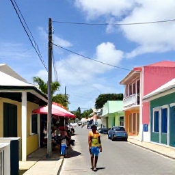 Caribbean Holidays, Barbados Solo Holidays, Solo visitor strolling through Bridgetown, Barbados, viewing colourful buildings, local shops and historic streets