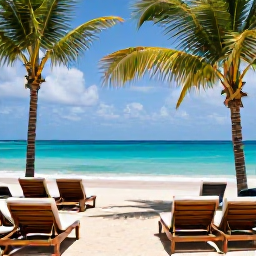 Caribbean Holidays, Barbados Spa Breaks, A tranquil luxury spa beside a turquoise Caribbean sea in Barbados, with palm trees, sun loungers and a relaxed March holiday atmosphere