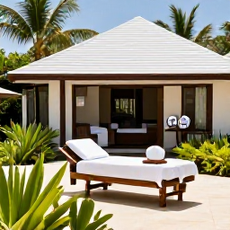 Caribbean Holidays, Barbados Spa Breaks, Relaxing luxury spa treatment in a bright Barbados resort, with tropical greenery and calm Caribbean colours