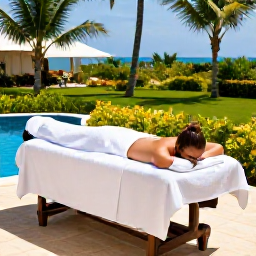 Caribbean Holidays, Barbados Spa Breaks, Relaxing spa treatment beside a tropical garden at a luxury Barbados resort