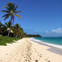 Caribbean Holidays, Barbados Walking Holidays, A coastal walking trail beside turquoise sea and golden sand in Barbados, with palm trees and a clear blue sky