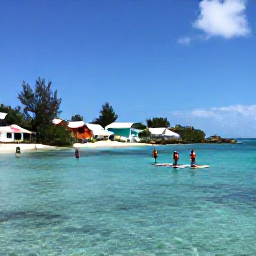 Caribbean Holidays, Bermuda Adventure Holidays, Stand-up paddleboarders and snorkellers enjoying calm, clear water near Bermuda's colourful shoreline