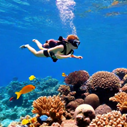 Caribbean Holidays, Bermuda Adventure Holidays, Visitors snorkelling above a colourful coral reef with tropical fish in Bermuda's transparent blue sea