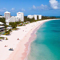 Caribbean Holidays, Bermuda All Inclusive, Aerial view of Bermuda's pink-sand beaches, turquoise water and relaxed coastal resorts in bright sunshine