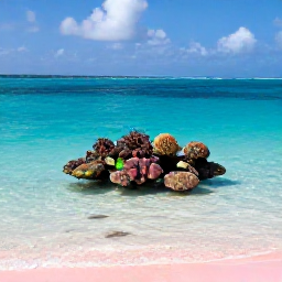 Caribbean Holidays, Bermuda August Holidays, A couple snorkelling in clear Bermuda water above colourful fish and a coral reef near a calm pink-sand beach