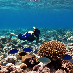 Caribbean Holidays, Bermuda August Holidays, Snorkellers exploring colourful fish and coral in clear shallow water beside Bermuda&rsquo;s coast