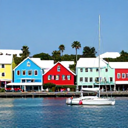 Caribbean Holidays, Bermuda August Holidays, Visitors exploring colourful Hamilton, Bermuda, with pastel buildings, palm trees, harbour views and a historic town atmosphere