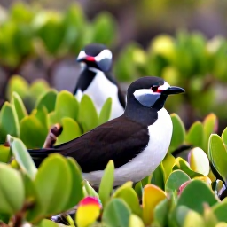 Caribbean Holidays, Bermuda Birdwatching, Close-up scene of Bermuda birds resting among mangroves and coastal vegetation in spring