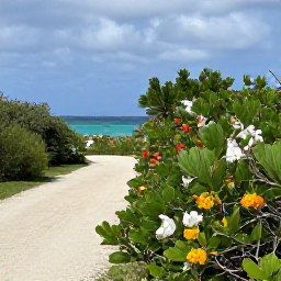 Caribbean Holidays, Bermuda Birdwatching, Close view of Bermuda spring birds resting among flowering shrubs near a quiet coastal path