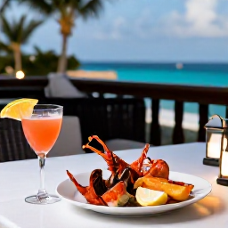 Caribbean Holidays, Bermuda Business Class, Elegant Bermuda restaurant serving fresh seafood and cocktails in a relaxed evening setting
