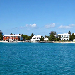 Caribbean Holidays, Bermuda Business Class, Sunny waterfront view of Hamilton harbour in Bermuda during early spring