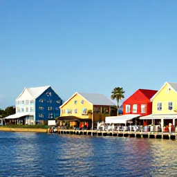 Caribbean Holidays, Bermuda Business Class, Travellers exploring Hamilton, Bermuda, with colourful buildings, waterfront views, local shops and a sunny August afternoon