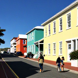 Caribbean Holidays, Bermuda Couples Holidays, Couple exploring colourful Hamilton streets and historic buildings in Bermuda during a sunny November day