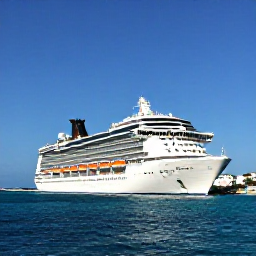 Caribbean Holidays, Bermuda Cruises December, A modern cruise ship sailing towards Bermuda beneath a clear blue sky, with turquoise sea and pastel coastal buildings in the distance
