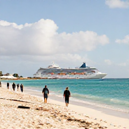 Caribbean Holidays, Bermuda Cruises January, Visitors strolling along a quiet Bermuda beach with soft winter sunlight and turquoise sea