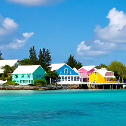 Caribbean Holidays, Bermuda Cruises June, A scenic view of Bermuda's coastline, turquoise sea and pastel houses in clear June sunshine