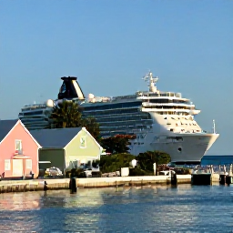 Caribbean Holidays, Bermuda Cruises October, A cruise ship approaching Bermuda's pastel-coloured waterfront on a bright October morning
