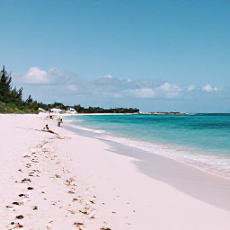 Caribbean Holidays, Bermuda December Beaches, A quiet pink-sand beach in Bermuda in December, turquoise water, pale winter sunshine and a few relaxed visitors