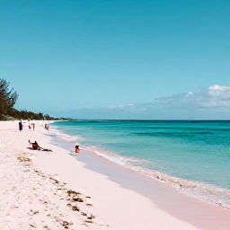 Caribbean Holidays, Bermuda December Holidays, Visitors relaxing on a quiet Bermuda beach in December with turquoise water, pink sand and soft winter sunshine