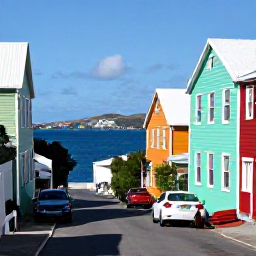 Caribbean Holidays, Bermuda Family Holidays, Family exploring the colourful streets and historic buildings of Hamilton, Bermuda, with the harbour in the background