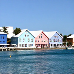 Caribbean Holidays, Bermuda February Breaks, Sunny waterfront view of Hamilton, Bermuda, in February with pastel buildings, clear blue water and visitors exploring the harbour