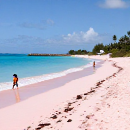 Caribbean Holidays, Bermuda February Holidays, Quiet Bermuda coastline in February with turquoise water, pink sand, coastal paths and a visitor enjoying a peaceful walk