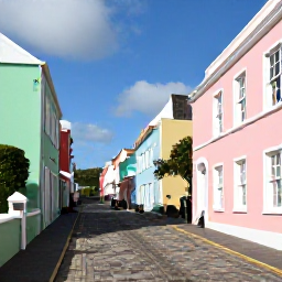 Caribbean Holidays, Bermuda February Holidays, Visitors exploring the historic streets of St George's, Bermuda, with pastel buildings, old stone lanes and heritage architecture