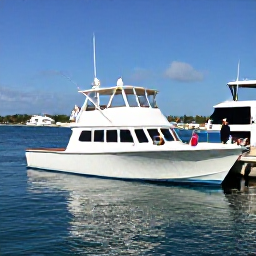 Caribbean Holidays, Bermuda Fishing January, Friendly Bermuda fishing charter crew preparing rods and tackle on a modern boat in a sunny harbour