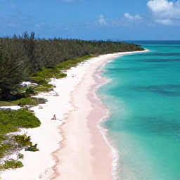 Caribbean Holidays, Bermuda Holidays, Aerial view of Bermuda&rsquo;s pink-sand beaches, turquoise Atlantic water and lush green coastline in bright natural daylight