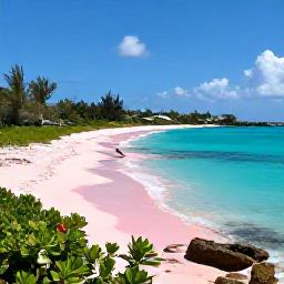 Caribbean Holidays, Bermuda in May, A sunny coastal view of Bermuda in May, with turquoise water, pink sand and lush green vegetation