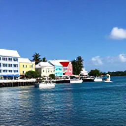 Caribbean Holidays, Bermuda Instagram Hotspots, Bermuda&rsquo;s colourful Front Street in Hamilton with pastel buildings, small boats and a sunny harbour view