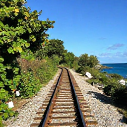 Caribbean Holidays, Bermuda Instagram Spots, A scenic Bermuda railway trail in December surrounded by green vegetation, rocky coastline and glimpses of deep blue sea under a clear sky