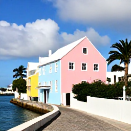Caribbean Holidays, Bermuda Instagram Spots, Historic pastel buildings and cobbled lanes in St George&rsquo;s Bermuda, with a sunny January sky and quiet waterfront atmosphere