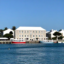 Caribbean Holidays, Bermuda Instagram Spots, The Royal Naval Dockyard in Bermuda with historic stone buildings, colourful boats and blue water under a clear January sky