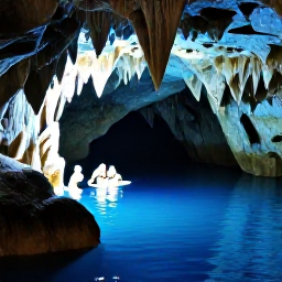 Caribbean Holidays, Bermuda January Adventures, Visitors exploring the atmospheric Crystal Cave in Bermuda with illuminated stalactites and underground blue water