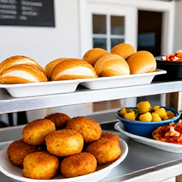 Caribbean Holidays, Bermuda January Holidays, A traditional Bermuda bakery displaying codfish cakes, fresh bread and local dishes, with a welcoming island restaurant interior