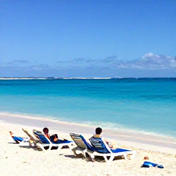 Caribbean Holidays, Bermuda January Holidays, Bermuda pink-sand beach in January with clear blue water, gentle waves, sun loungers and visitors enjoying a quiet day