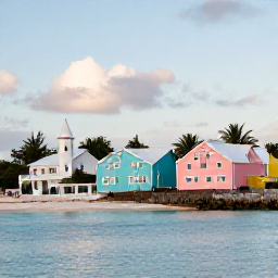 Caribbean Holidays, Bermuda January Holidays, Peaceful Bermuda coastline and pastel houses viewed in gentle January light, with visitors exploring the island