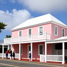 Caribbean Holidays, Bermuda January Holidays, Visitors exploring a Bermuda heritage museum and historic colonial buildings in St George&rsquo;s, with pastel walls and traditional architecture