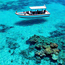Caribbean Holidays, Bermuda June Tours, A glass-bottom boat sailing over clear Bermuda waters above coral reefs and colourful tropical fish, with passengers viewing the seabed