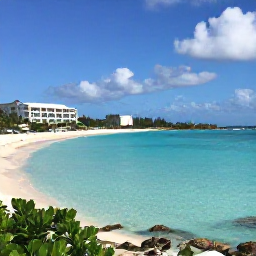 Caribbean Holidays, Bermuda Luxury Holidays, Elegant luxury resort overlooking a turquoise Bermuda bay in bright August sunshine