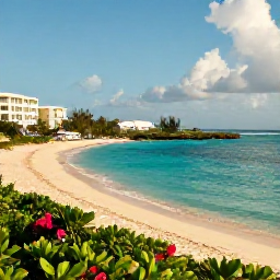Caribbean Holidays, Bermuda Luxury Holidays, Elegant luxury resort overlooking a turquoise Bermuda bay in warm April sunshine